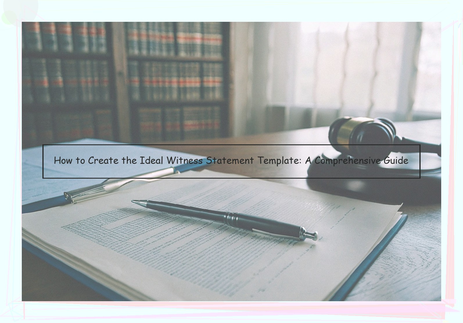 How to Create the Ideal Witness Statement Template: A Comprehensive Guide